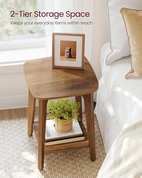 Square Side Table End Table With Shelf, 3 of 6