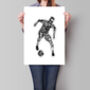 Black And White Football Prints, thumbnail 3 of 4