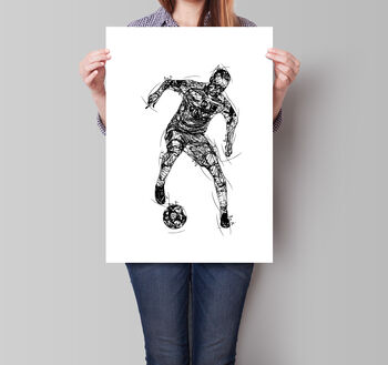 Black And White Football Prints, 3 of 4