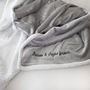 Personalised Grey And White Super Soft Blanket, thumbnail 8 of 12