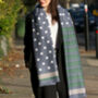 Personalised Dots And Stripes Classic Scarf, thumbnail 3 of 8