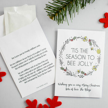 Bee Jolly Christmas Card Alternative Seed Packet, 2 of 5