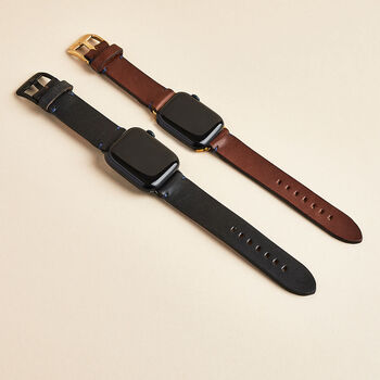 Personalised Leather Apple Watch Strap, 2 of 5