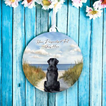 Personalised Black Labrador Dog Beach Walk Collection, 4 of 8