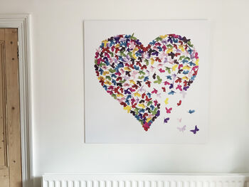 Large Feature Wall Butterfly Kaleidoscope Heart Print, 4 of 6