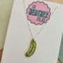 Pickle Charm Necklace / Pickle Girl Aesthetic Jewellery Sparkly Green Resin Snack / Green Glitter Pickle Pendant / Gift For Pickle Lovers, thumbnail 3 of 5