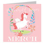 Welsh Merch/Daughter Penblwydd Hapus Unicorn Card, thumbnail 3 of 3
