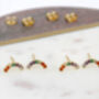 18ct Gold Plated Rainbow Stud Earrings, thumbnail 2 of 6