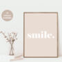 Smile Bold And Colourful Happy Art Print, thumbnail 1 of 6