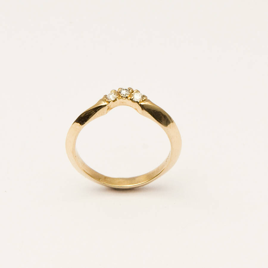 crescent diamond ring by katie lees jewellery | notonthehighstreet.com