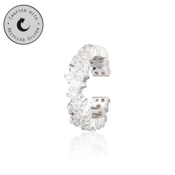 Stardust Single Ear Cuff With Clear Stones, 2 of 8
