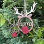 Elegant Reindeer Personalised Christmas Bauble, thumbnail 3 of 9