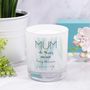 'Mum' Mother's Day Luxury Scented Glass Candle, thumbnail 7 of 9