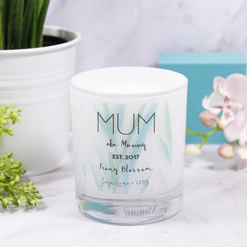 'Mum' Mother's Day Luxury Scented Glass Candle, 7 of 9