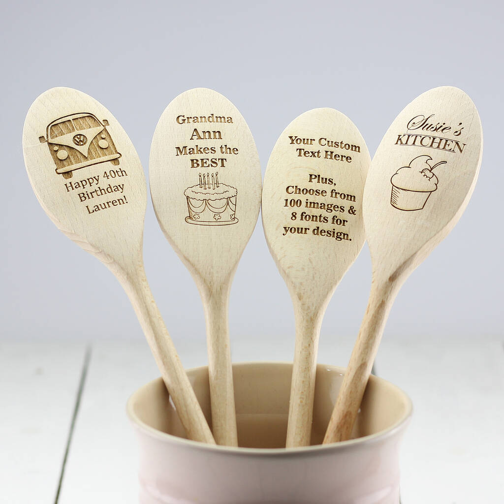 Create Your Own Personalised Engraved Wooden Spoon, 1 of 10