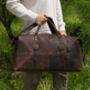 Vintage Look Genuine Leather Holdall With Zip Detail, thumbnail 4 of 12