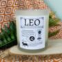 Personalised Leo Horoscope Star Sign Candle, thumbnail 4 of 11