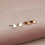 Personalised Triangle Stud Earrings, thumbnail 2 of 5