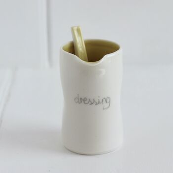 Handmade Colourful Porcelain Dressing Jug And Spoon, 6 of 12