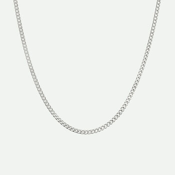 Sterling Silver Franco Chain Necklace 22 Inch, 3 of 6