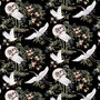 Elegant Cranes Wallpaper In Midnight, thumbnail 3 of 3