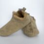 Sheepskin Slippers Olive 100% Hand Crafted Soft Sole, thumbnail 1 of 8