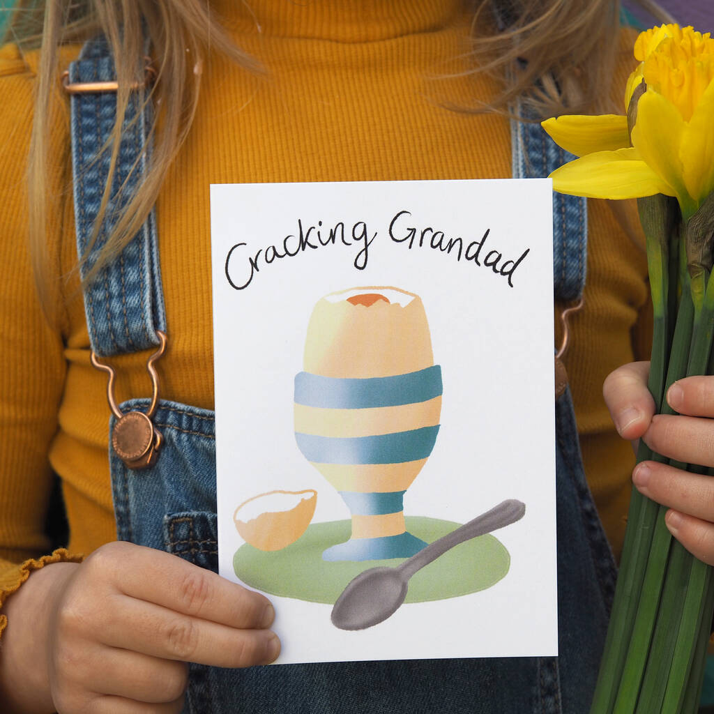 Cracking Egg Dad, Stepdad Or Grandad Card, 1 of 3