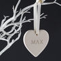 Engraved Ceramic Heart Decoration, thumbnail 3 of 5