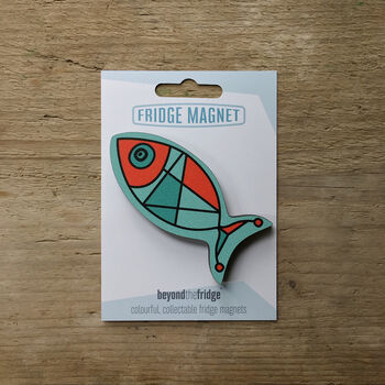Fish Shaped Wooden Fridge Magnet, 5 of 5