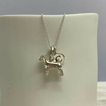 Personalised Schnauzer Dog Sterling Silver Necklace, 2 of 4
