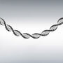 Silver Contrast Twist Chain Necklace, thumbnail 1 of 4