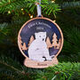 Heritage Polar Bear Snow Globe Christmas Decoration, thumbnail 2 of 5