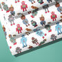 Vintage Toy Robot Wrapping Paper, Gift Wrap, thumbnail 1 of 5