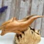 Hand Carved Wooden Dolphin Family Sculpture Ornament, thumbnail 10 of 10