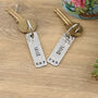 25th Silver Anniversary Numerals Pair Of Keyrings, thumbnail 3 of 6