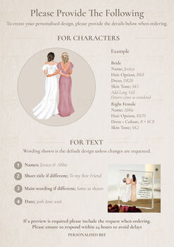 Personalised Bride And Sister Acrylic Block – Wedding Day Gift, 2 of 10