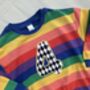 Circus Applique Initial/ Number Kids Rainbow Jumper, thumbnail 3 of 4