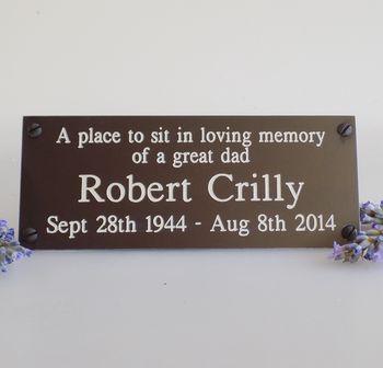 Personalised Memorial Bench Plaque, 6 of 7