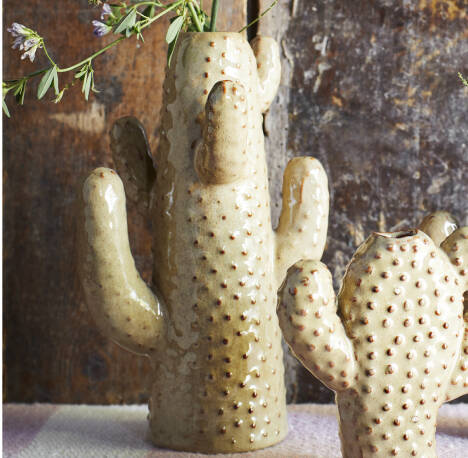 Large Sandy Cactus Vase, 1 of 2
