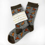 Personalised Christmas Horse Bamboo Socks With Gold Foil Label, thumbnail 4 of 9
