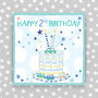 2nd Birthday Card Cake Theme Boy/Girl, thumbnail 1 of 3