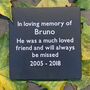 Personalised Pet Hand Crafted Slate Memory Plaque, thumbnail 2 of 3