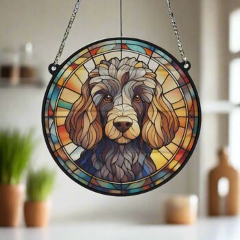 Poodle Stained Glass Effect Suncatcher, 4 of 6