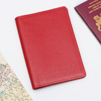 Personalised Luxury Leather Name Travel Document Holder, 5 of 11