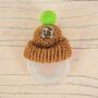 Handmade Glass Snowman With Hat Christmas Brooch, thumbnail 6 of 6