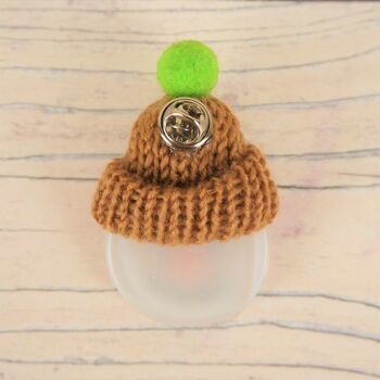 Handmade Glass Snowman With Hat Christmas Brooch, 6 of 6