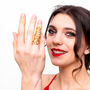 Elements Air Armour Ring In Gold Vermeil, thumbnail 3 of 7