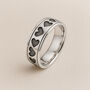 Personalised Sterling Silver Oxidised Heart Spinner Ring, thumbnail 1 of 9
