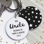 This Uncle Belongs To Personalised Keyring, thumbnail 1 of 2