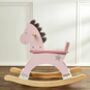 Pink Wooden Rocking Horse, thumbnail 4 of 5